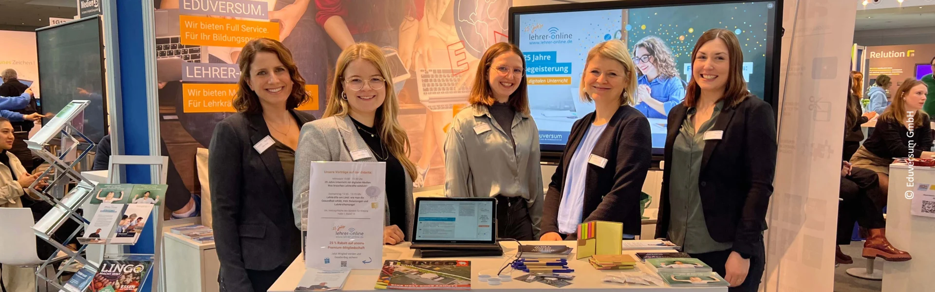 Fünf Eduversum-Mitarbeiterinnen auf der didacta