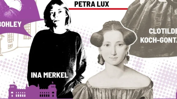 Frauen für die Demokratie: historische Abbildungen von Frauen, die Wegbereiterinnen der Demokratie in Deutschland waren. Link zum Projekt Demokratiefrauen.